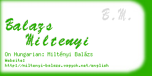 balazs miltenyi business card